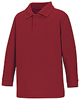 NF-Long sleeve pique polo shirt-Red/White